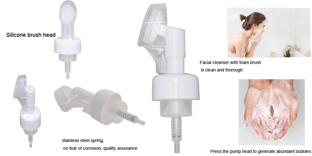 Cosmetic bottle foam pump